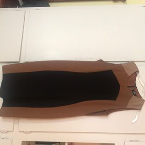 Brown beige and blanl sleek office wear